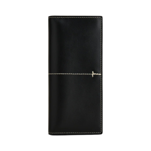 Tod's Vertical Leather Wallet Black