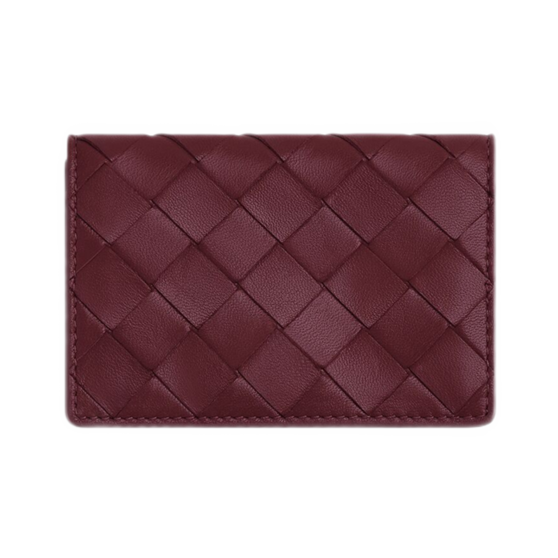 814091VCPP32247 Bottega Veneta Intrecciato Business Card Case Barolo