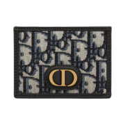 Dior 30 Montaigne Card Holder Blue Dior Oblique Jacquard