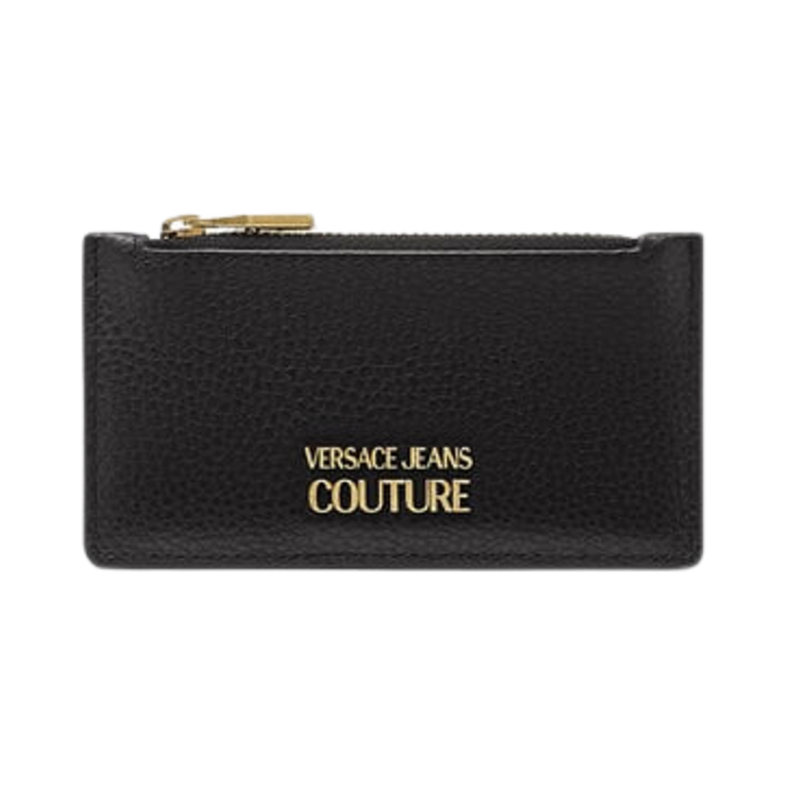 E74YA5PA3-EZP114-E899 Versace Logo Zip Card Holder Black
