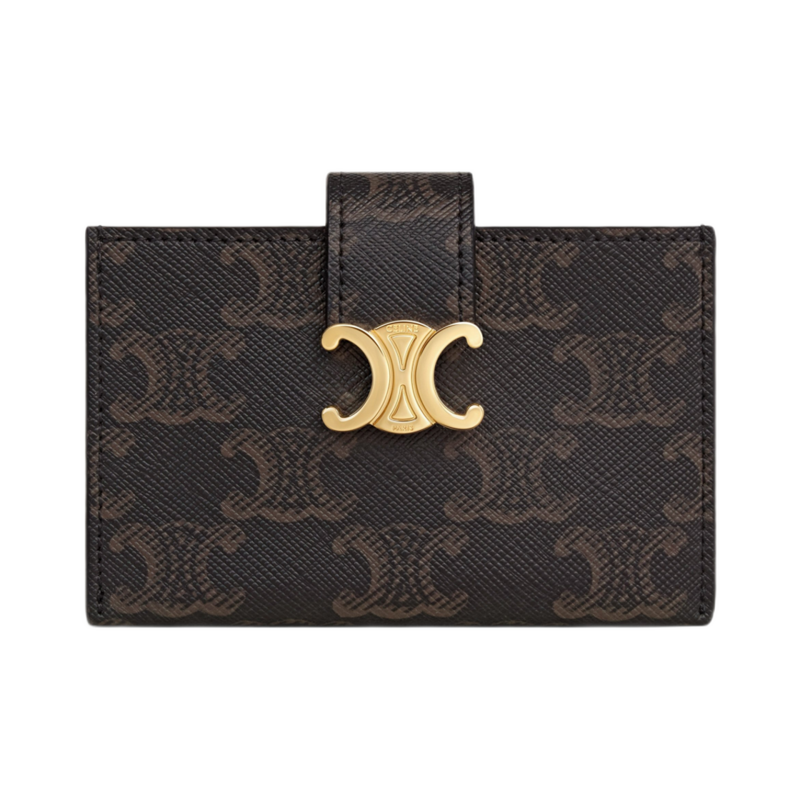 10N842CQH-04LU Celine Accordeon Card Holder Nino in Triomphe Canvas Tan