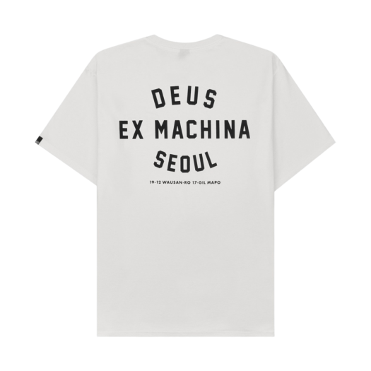 데우스 엑스 마키나 서울 컬리지 티셔츠 화이트