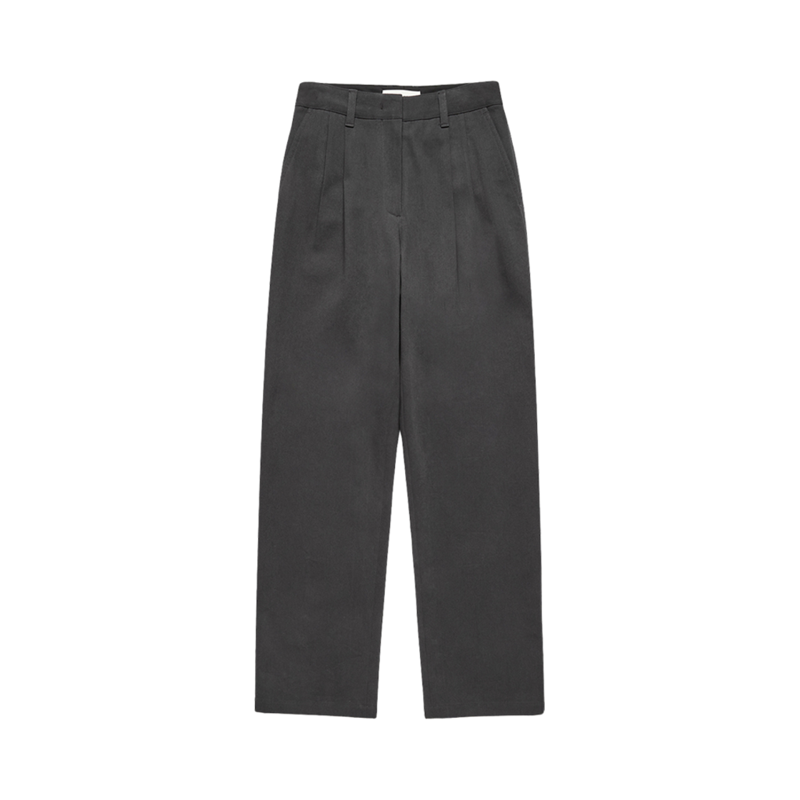 (W) 던스트 세미 와이드 치노 슬랙스 차콜 그레이((W) Dunst Semi-Wide Chino Slacks Charcoal Grey) - 1