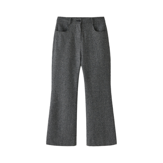 TA12349 TANNAT T/T Bokashi semi bootcut pants - charcoal