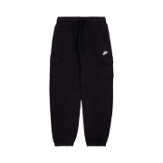(W) Nike NSW Club Fleece Mid Rise Oversized Cargo Sweatpants Black - Asia