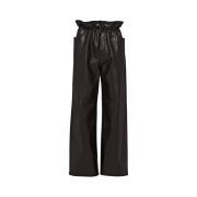 (W) Miu Miu Nappa Leather Pants Black