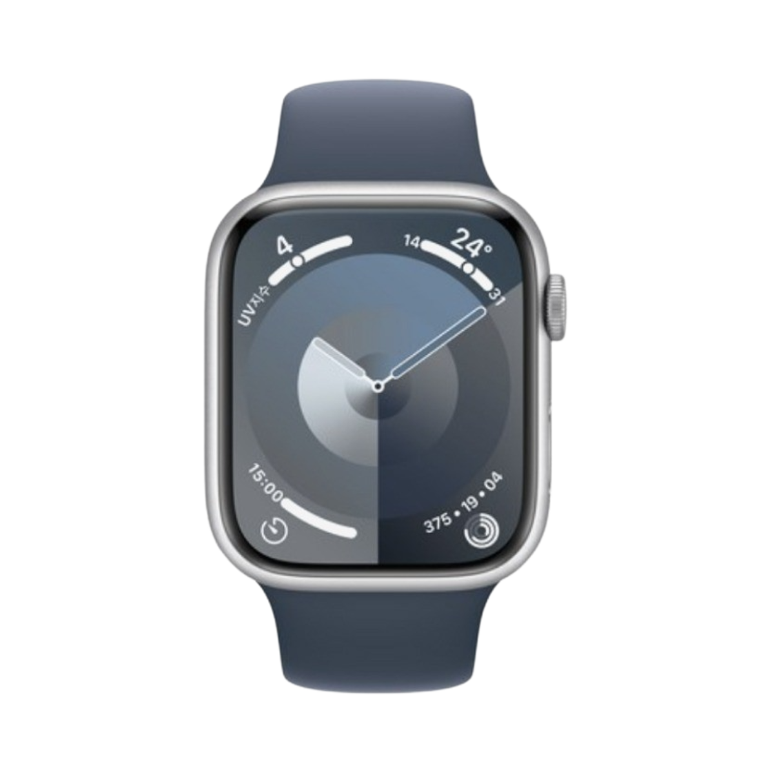 애플 워치 9 45mm GPS 실버 알루미늄 케이스 스포츠 밴드 M/L 스톰 블루 (국내 정식 발매 제품)(Apple Watch Series 9 45mm GPS Silver Aluminium Case with Sport Band M/L Storm Blue (Korean Ver.)) - 2