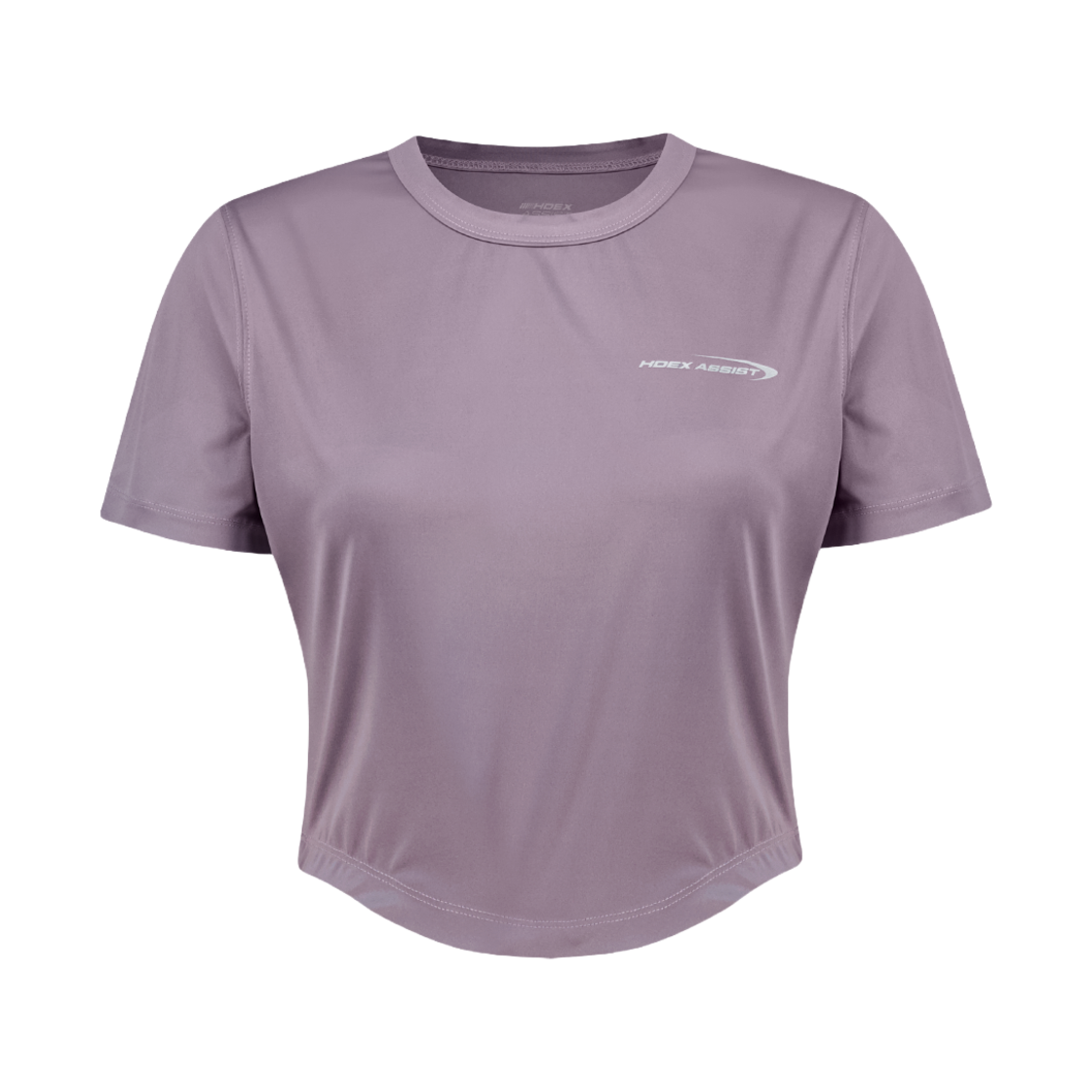 에이치덱스 우먼스 어시스트 커브드 헴 크롭 숏 슬리브 플럼