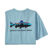 Patagonia Home Water Trout Organic T-Shirt Fin Blue