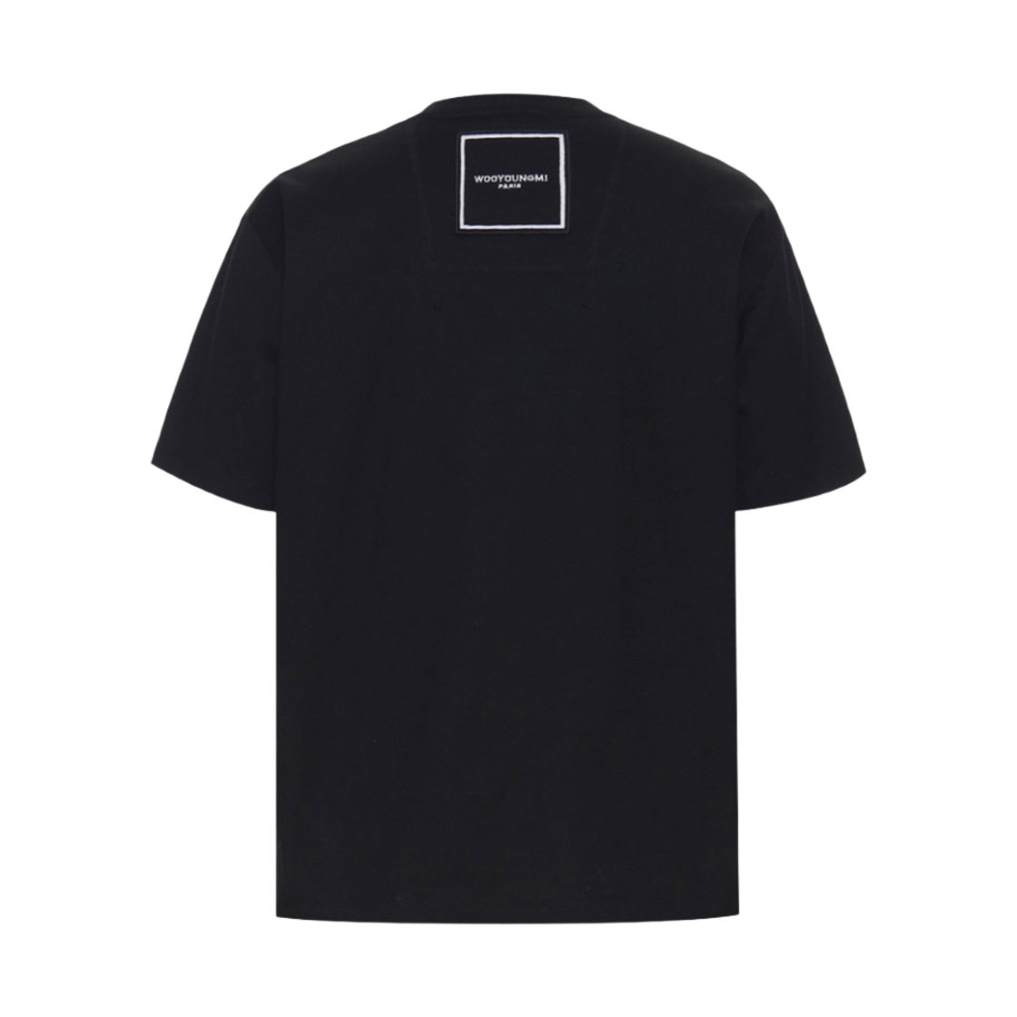 우영미 스퀘어 라벨 티셔츠 블랙 - 22FW
