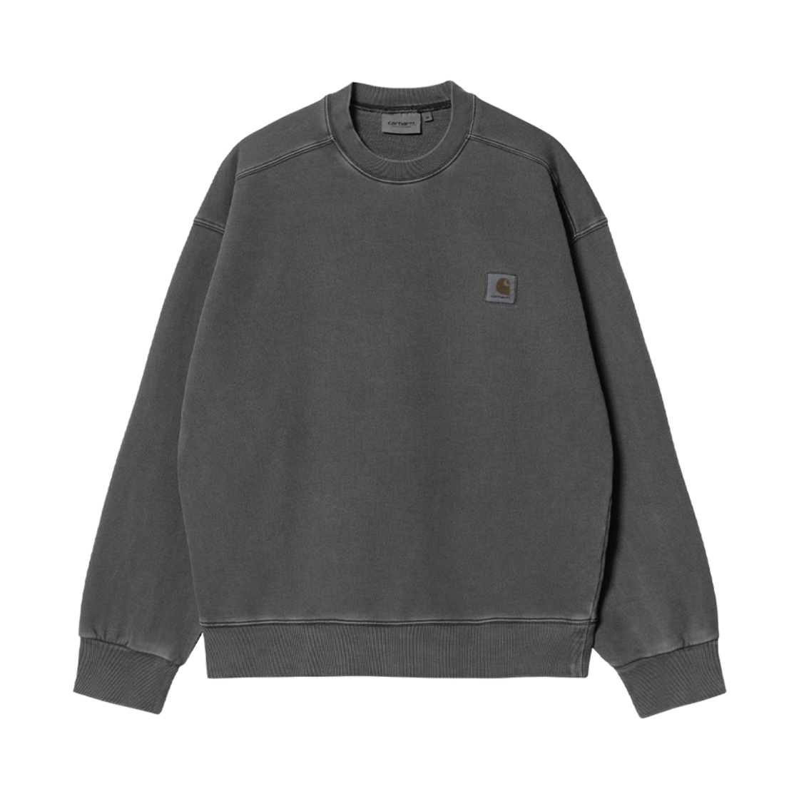 I029957-89-GD Carhartt WIP Nelson Sweatshirt Black Garment Dyed - 대표 이미지 #1