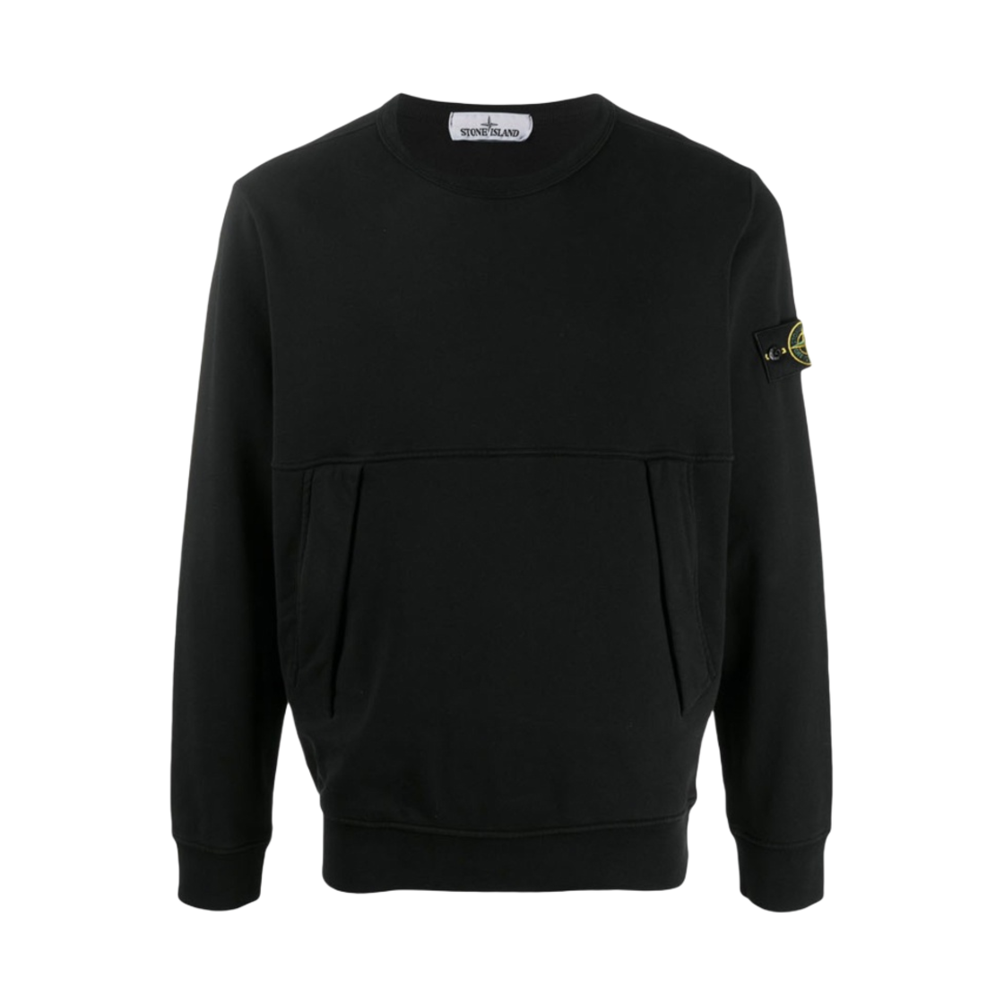 721561151-V0029 Stone Island 61151 Side Pocket Crewneck Sweatshirt Black - 20SS