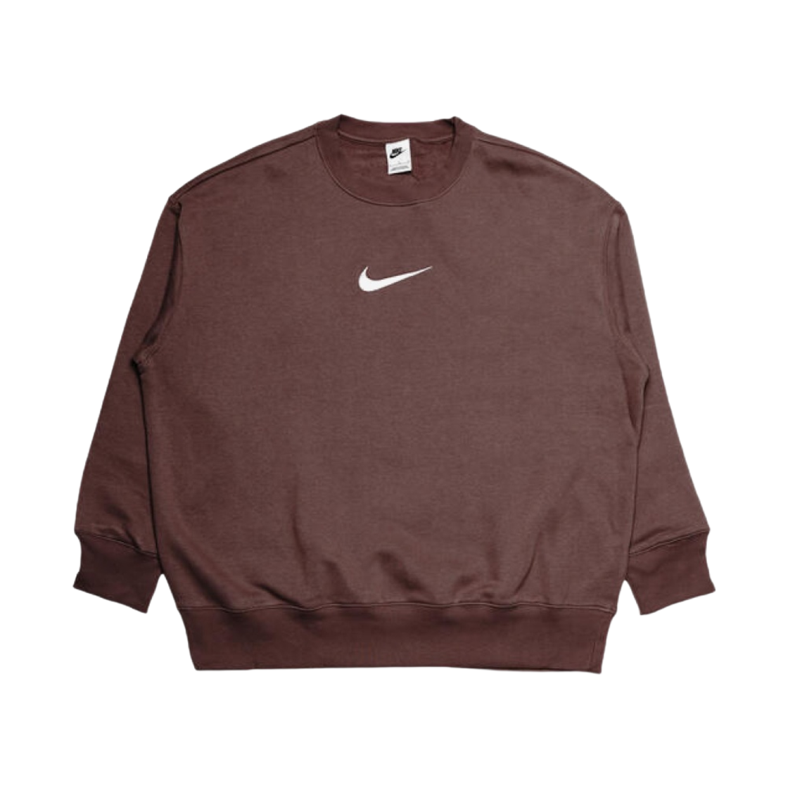 FD1128-291 (W) Nike NSW Phoenix Fleece Oversized Crewneck Sweatshirt Plum Eclipse
