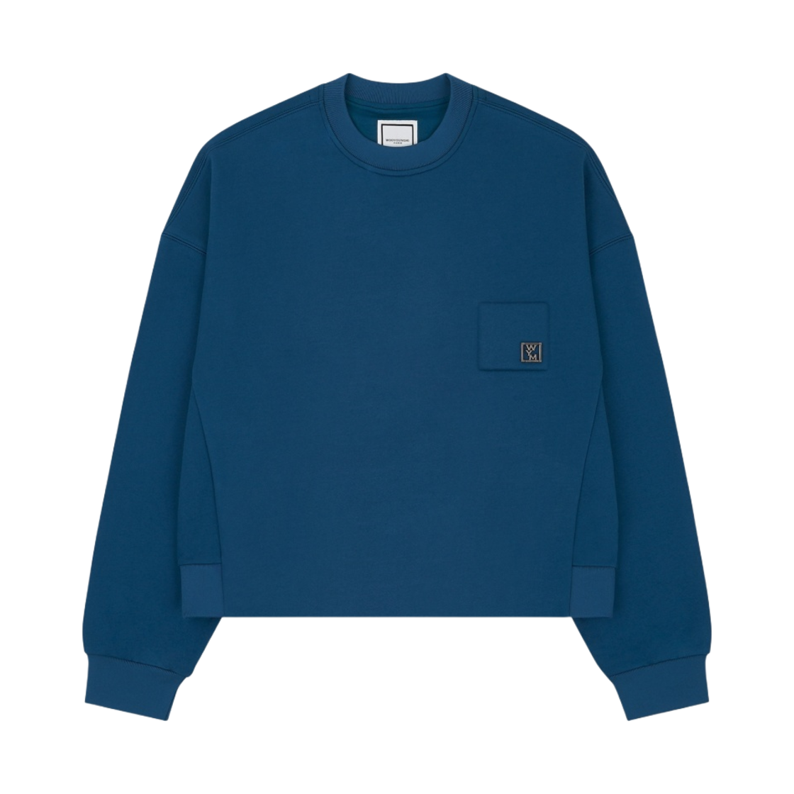 우영미 코튼 크롭 스웨트셔츠 블루 - 22FW(Wooyoungmi Cotton Cropped Sweatshirt Blue - 22FW) - 1