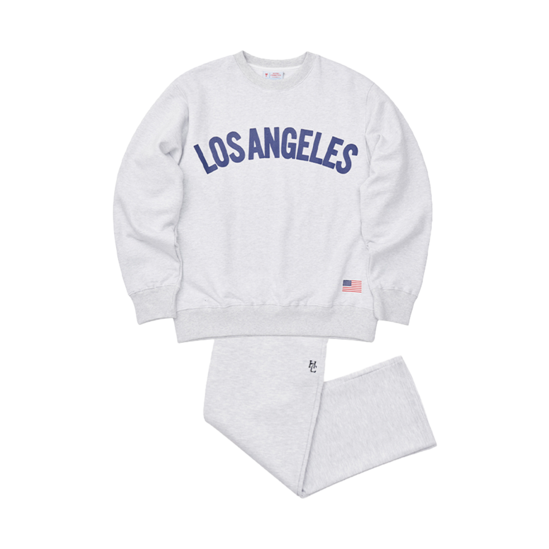 CRBTM1255U3_MG Hotel Cerritos LosAngeles Sweat Wide Set-Up MelangeGray