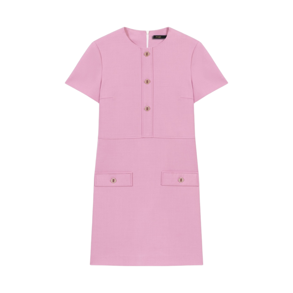 (W) 마쥬 숏 스트레이트 컷 드레스 파르마 바이올렛((W) Maje Short Straight Cut Dress Parma Violet)