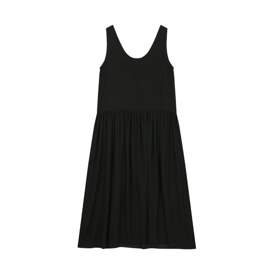 252-2902-01 VIS A VIS Tank Top Gathered Dress Black