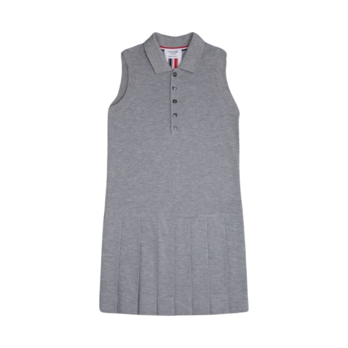 KJD003A-00050-055 (Kids) Thom Browne Classic Pleated Sleeveless Polo Dress Grey - 대표 이미지 #1