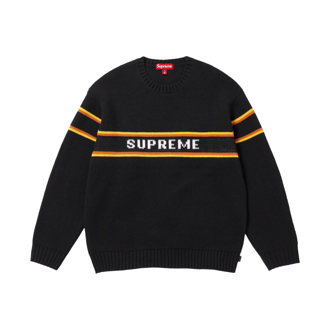 슈프림 체스트 스트라이프 스웨터 블랙 - 23FW(Supreme Chest Stripe Sweater Black - 23FW) - 1