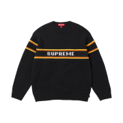 Supreme Chest Stripe Sweater Black - 23FW