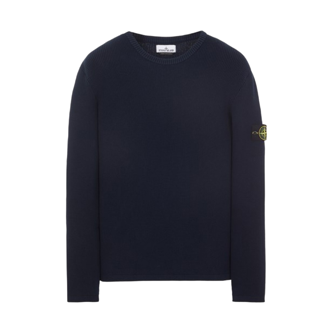 스톤 아일랜드 507D8 립드 소프트 코튼 크루넥 니트 네이비 블루 - 23SS(Stone Island 507D8 Ribbed Soft Cotton Crewneck Knit Navy Blue - 23SS) - 1