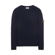 Stone Island 507D8 Ribbed Soft Cotton Crewneck Knit Navy Blue - 23SS