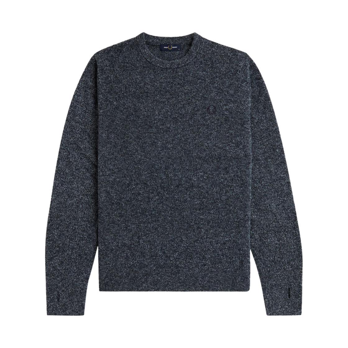 프레드페리 부클 크루넥 니트 네이비