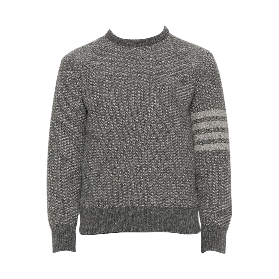 MKA541A-Y1032-035 Thom Browne Tonal Textured Relaxed Fit Crewneck Knit Medium Grey