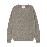 Harley of Scotland Shaggy Dog Crewneck Sweater Mushroom