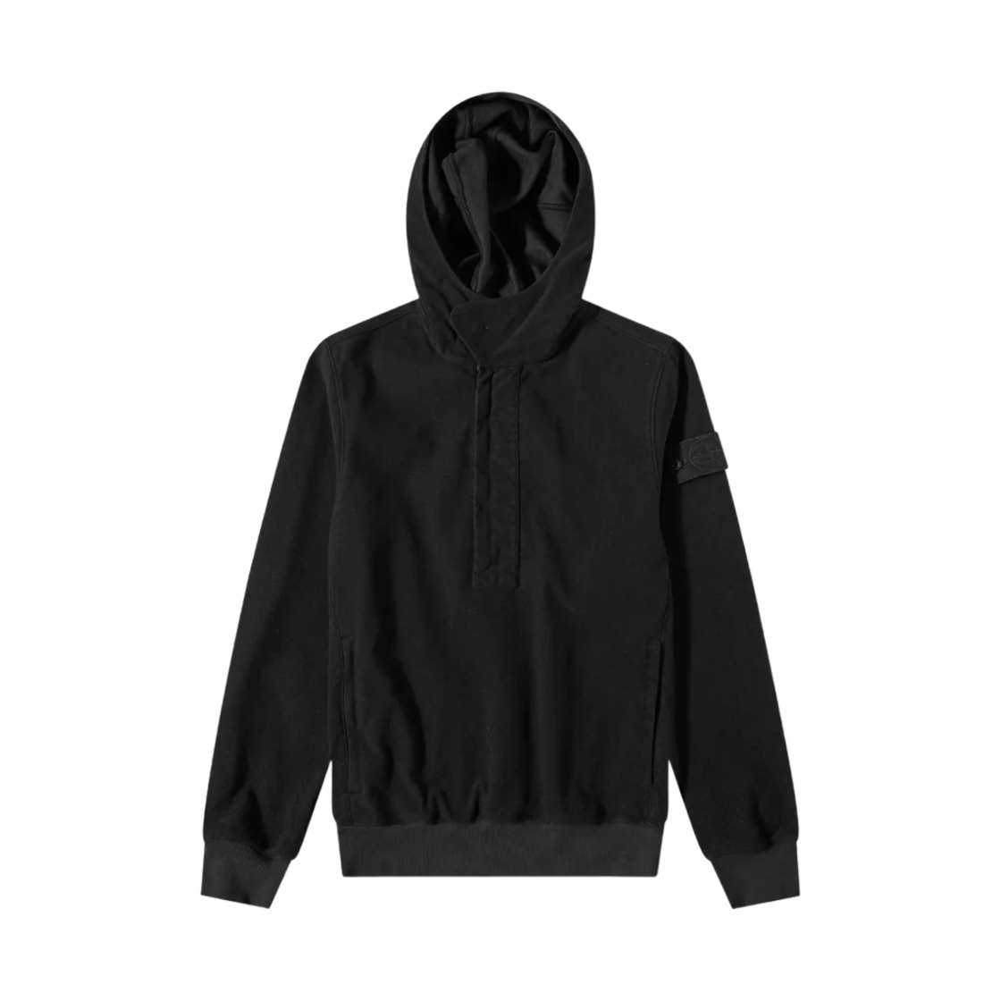 스톤 아일랜드 667F3 고스트 팝오버 후드 블랙 - 21FW