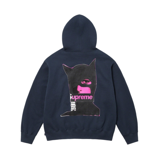 Supreme Catwoman Hooded Sweatshirt Navy - 23FW