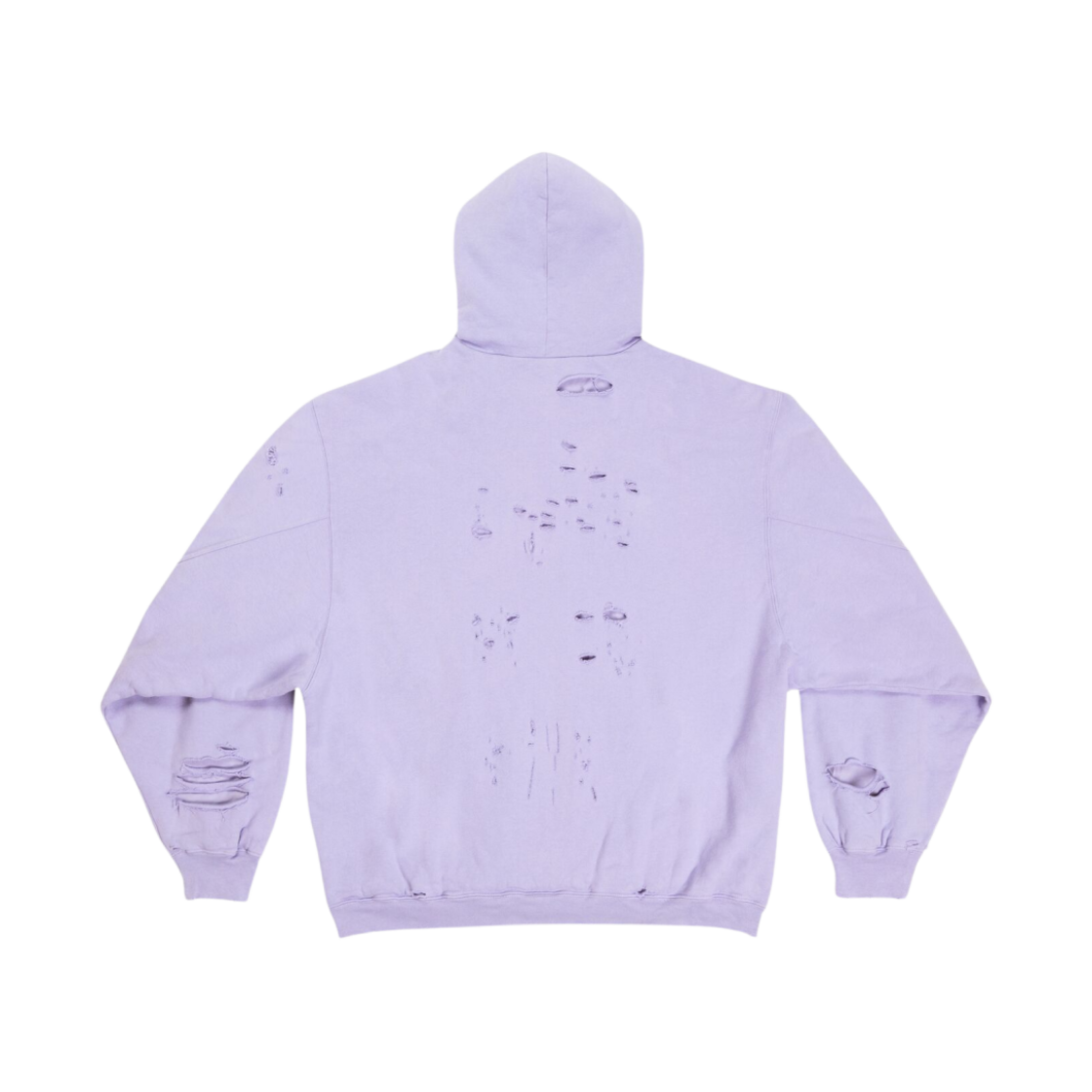 발렌시아가 디스트로이드 후드 라이트 퍼플 화이트(Balenciaga Destroyed Hoodie Light Purple White) - 2