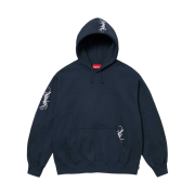 Supreme Tag Hooded Sweatshirt Navy - 24SS