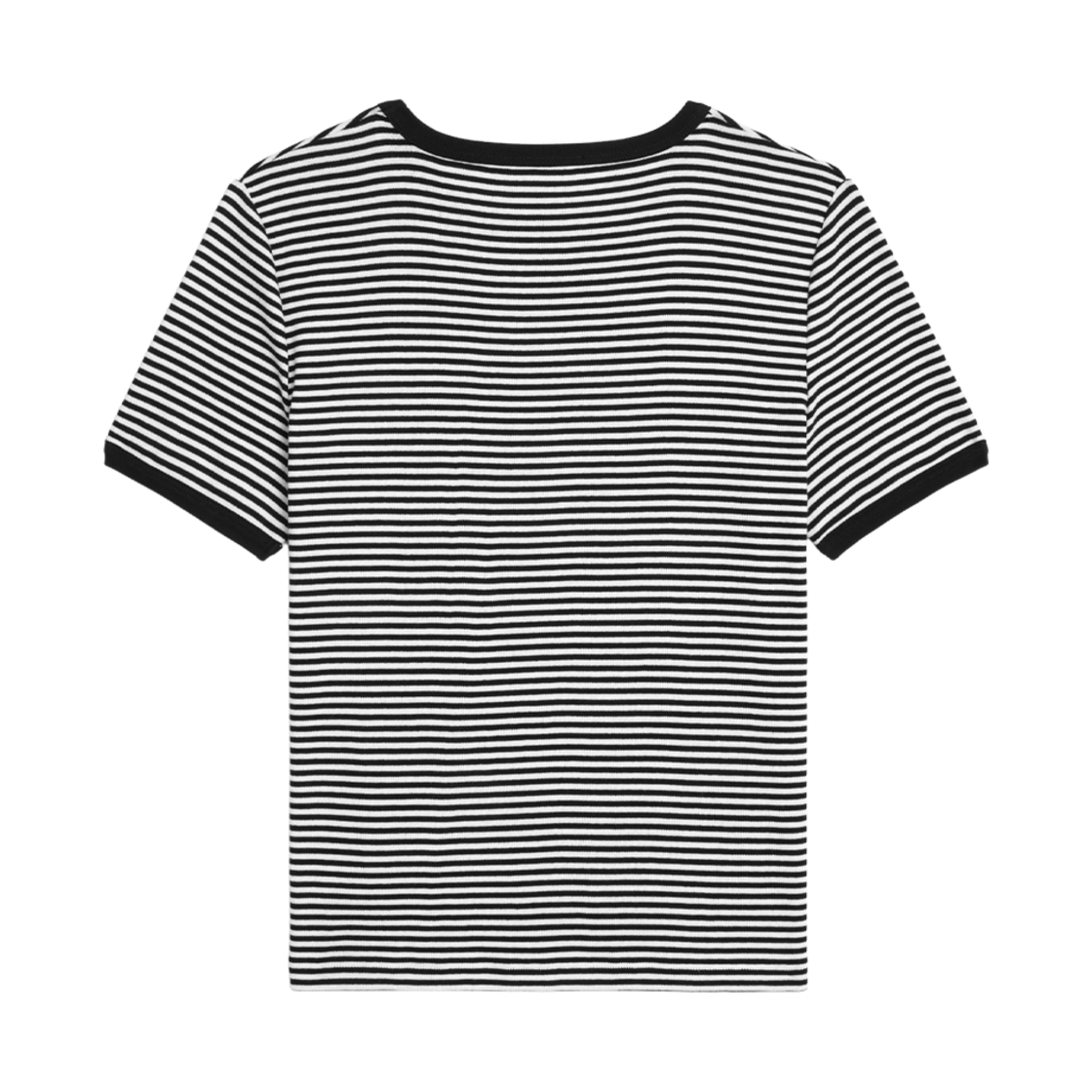 (W) 셀린느 70's 앵커 티셔츠 스트라이프 저지 오프 화이트 블랙((W) Celine 70's Anchor T-Shirt in Striped Jersey Off White Black) - 2