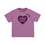 Human Made Striped Heart T-Shirt Purple