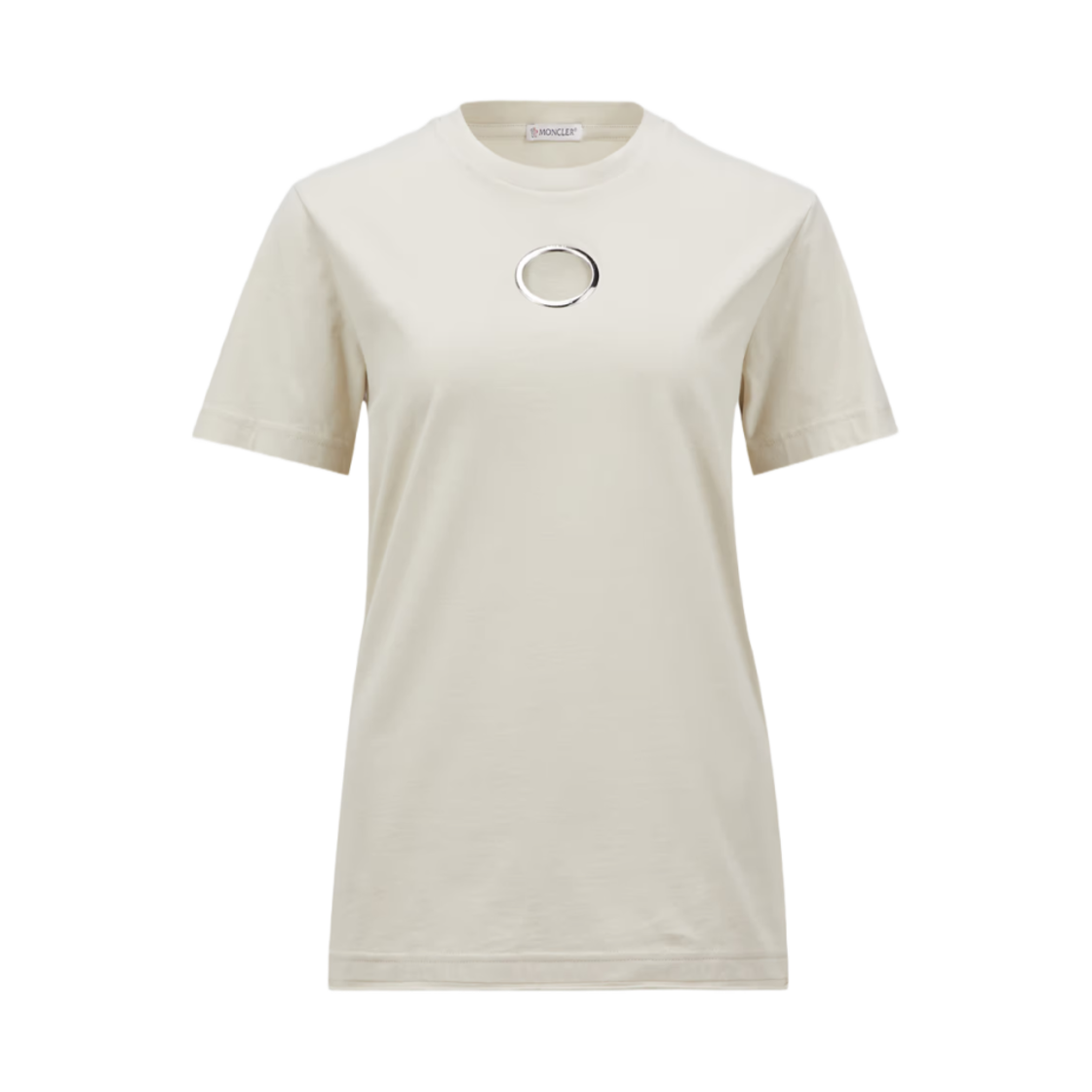 (W) 몽클레르 x 윌로우 스미스 아일렛 코튼 티셔츠 화이트 아이보리 - 24FW((W) Moncler x Willow Smith Eyelet Cotton T-Shirt White Ivory - 24FW) - 1