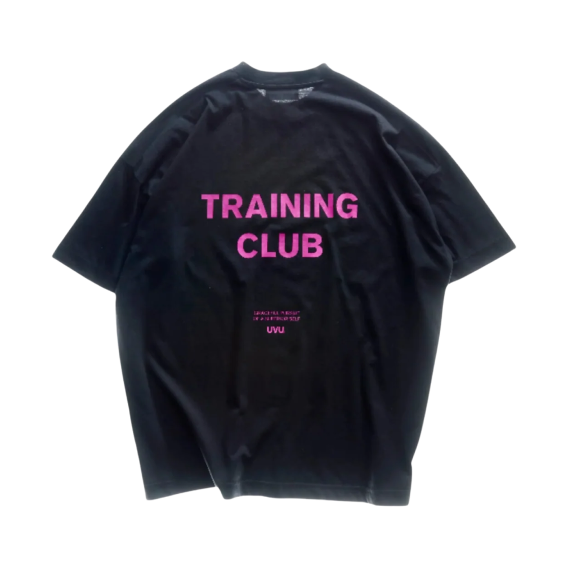 UVU 트레이닝 클럽 티셔츠 블랙 핑크(UVU Training Club T-Shirt Black Pink)