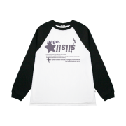 pagesiisii Purple Chrome Siisii Stars Print Overfit Long Sleeve Black