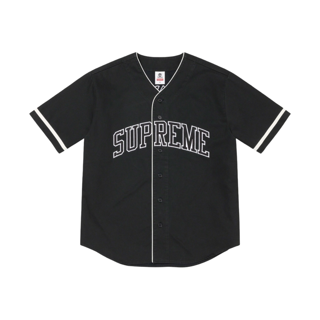 슈프림 x 팀버랜드 베이스볼 저지 블랙 - 23SS(Supreme x Timberland Baseball Jersey Black - 23SS)