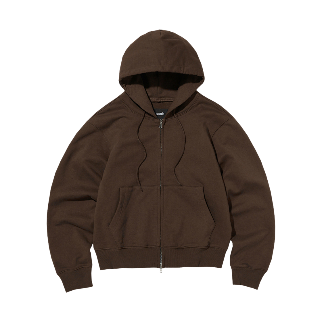 스웨이드 베이직 후드 집업 모카 브라운(Suade Basic Hood Zip Up Mocha Brown)