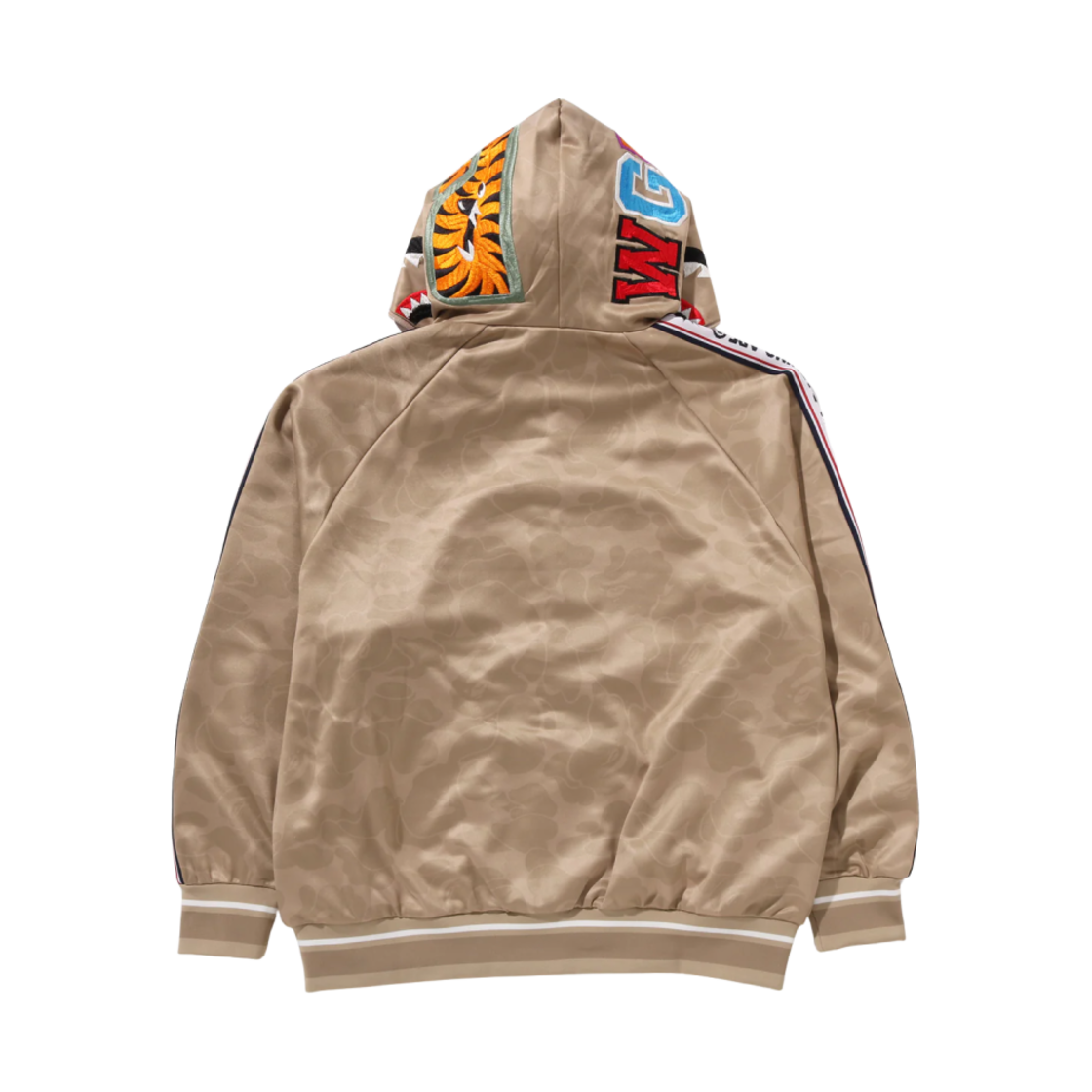 베이프 솔리드 카모 릴렉스드 핏 샤크 풀 집 후드 베이지(BAPE Solid Camo Relaxed Fit Shark Full Zip Hoodie Beige) - 2