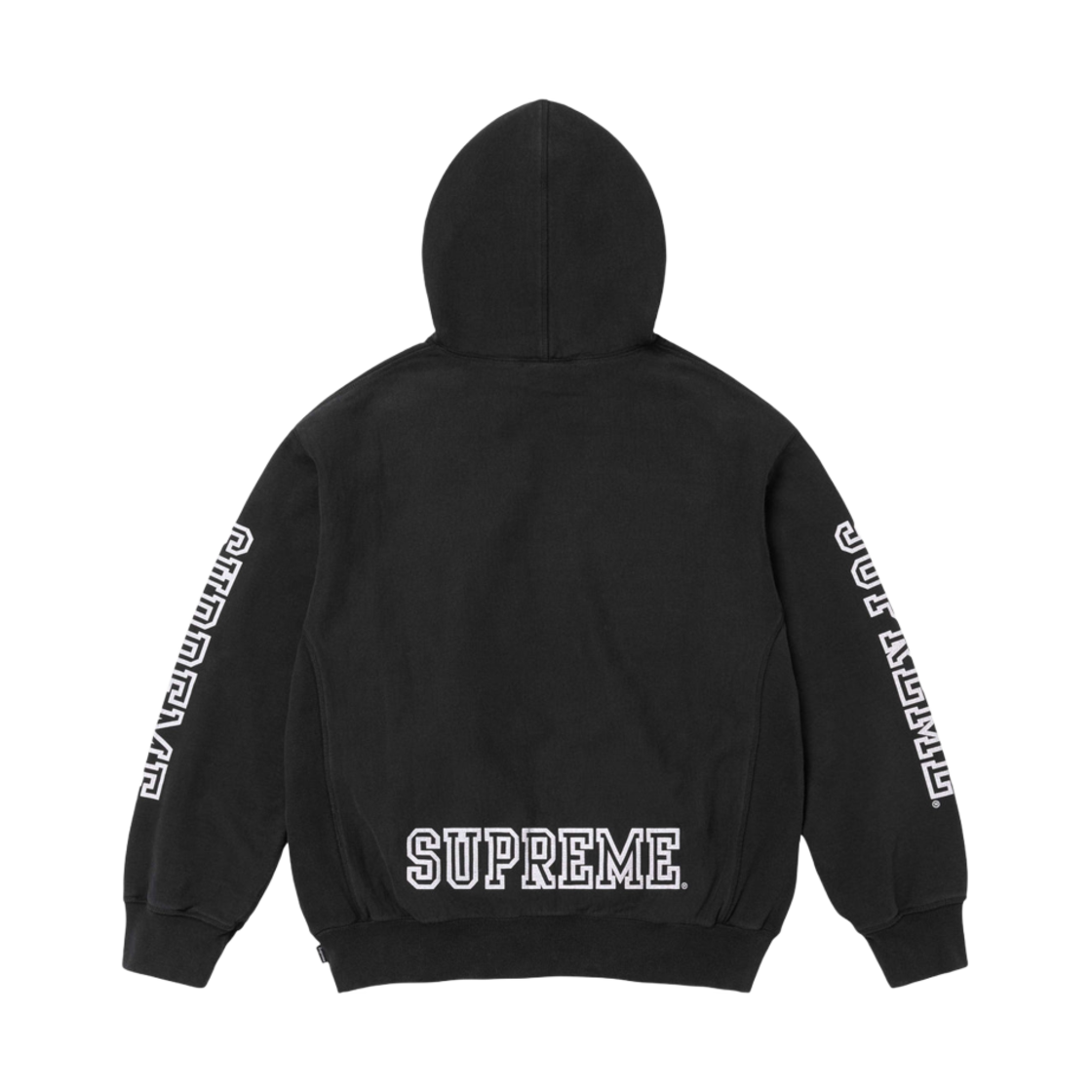 슈프림 컬리지에이트 슬리브 후드 스웨트셔츠 블랙 - 24FW(Supreme Collegiate Sleeve Hooded Sweatshirt Black - 24FW) - 2