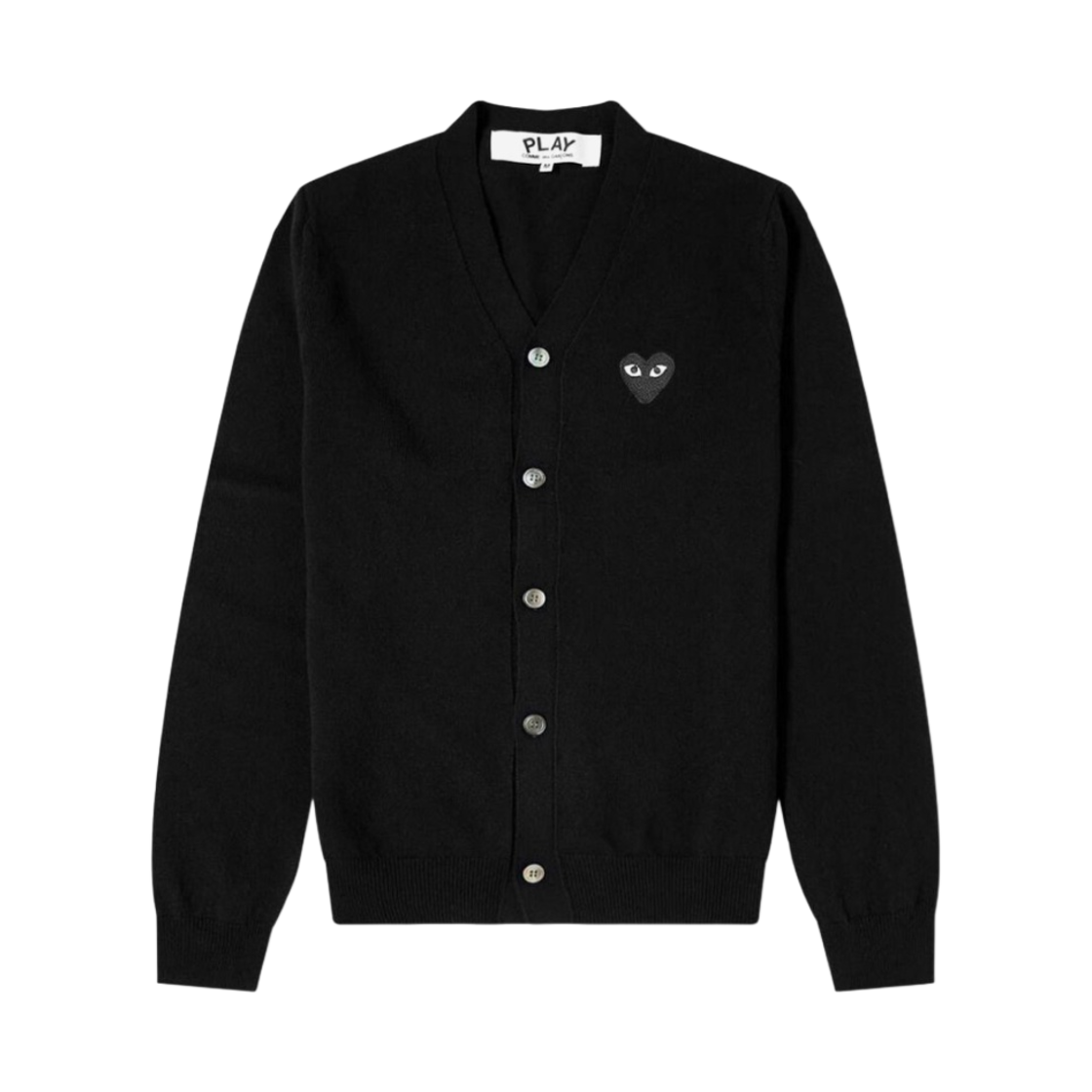 플레이 꼼데가르송 블랙 하트 니트 가디건 블랙(Play Comme des Garcons Black Heart Knit Cardigan Black)