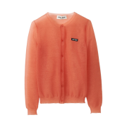 (W) Miu Miu Nylon Cardigan Peach