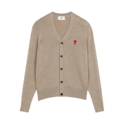 AMI de Coeur Wool Cardigan Beige - 21FW