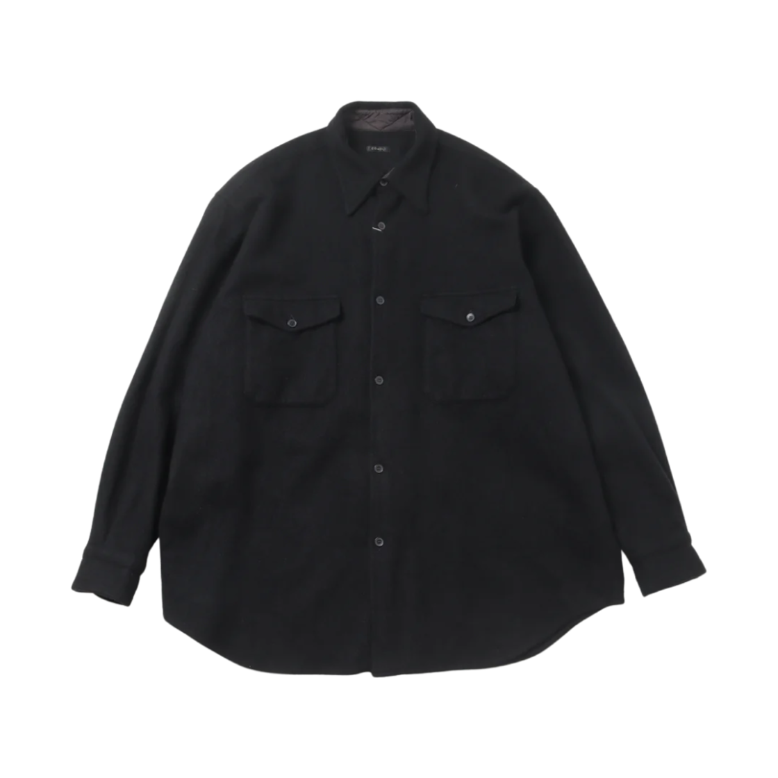 코모리 울 캐시미어 C.P.O 셔츠 블랙 - 24AW(Comoli Wool Cashmere C.P.O Shirt Black - 24AW)