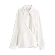 (W) Lemaire Twisted Shirt White - 21FW