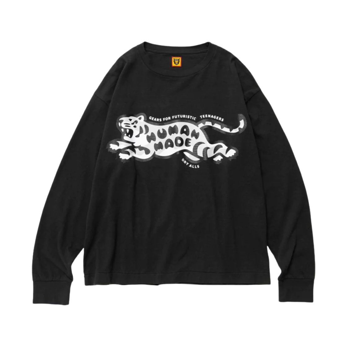 휴먼 메이드 타이거 롱슬리브 티셔츠 블랙