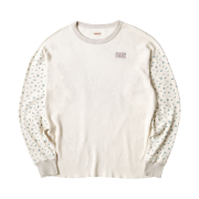 Kapital Waffle Jersey Small Flower Pt 2 Tone Long T-Shirt Kapital Embroidery Blue