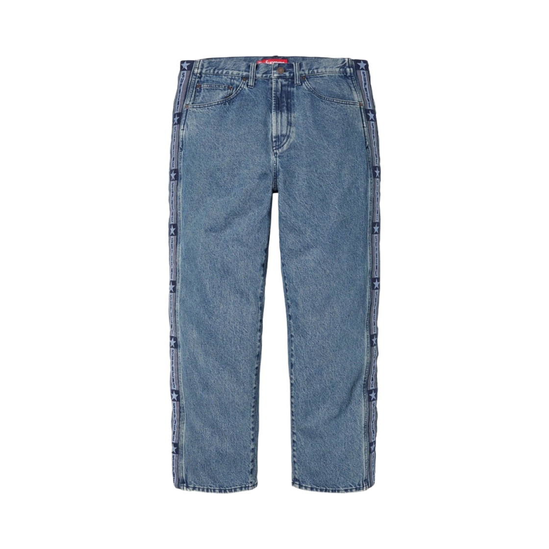 슈프림 스냅오프 배기 진 워시드 블루 - 23FW